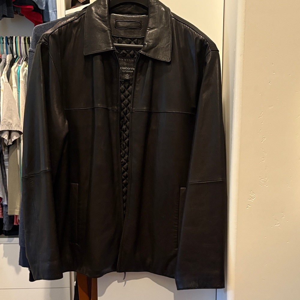 Claiborne Black Leather Jacket